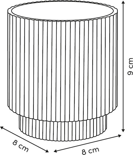 5Five Solis Ποτηροθήκη Γυάλινη Λευκή 3560231056513
