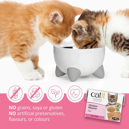 Catit Wet Cat Food for Junior Cats with Chicken, Liver and Meat Grain Free & Gluten Free 90gr