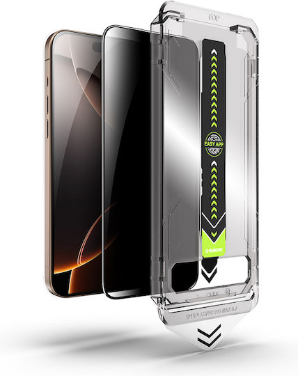 Techsuit Titanglass Fullcover iPhone 18 Pro Max Privacy Протектор за мобилен телефон