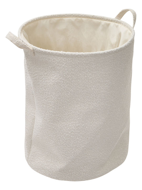 5Five Set of Fabric Collapsible Laundry Baskets 56lt 38.5x38.5x53cm White