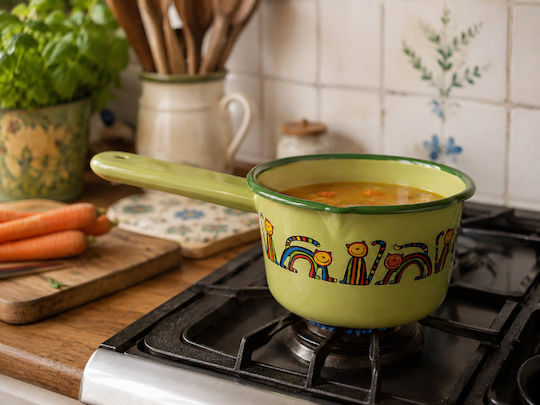 Genuine Saganaki from Aluminum with Enamel Coating 26cm Genuine Saganaki from Aluminum with Enamel Coating 26cm