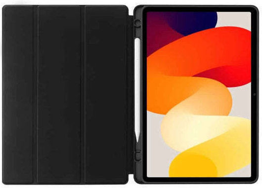 Умeн трикратен флип калъф с държач за писалка Samsung Galaxy Tab A11 8.7" Черен