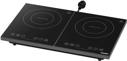 Heinner Kochplatte Induktion Doppel Schwarz