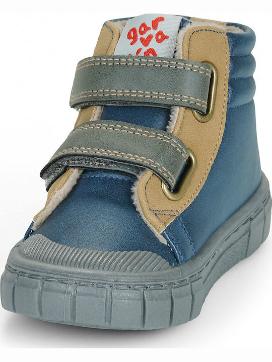Kids Ankle Boots with Hoop & Loop Closure Multicolour