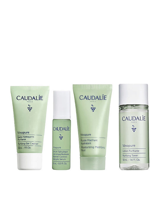 Caudalie Vinopure Aknebehandlung Salicyl Starter Set Reiseset für Feuchtigkeitsspendend 4Menge Caudalie Vinopure Aknebehandlung Salicyl Starter Set Reiseset für Feuchtigkeitsspendend 4Menge