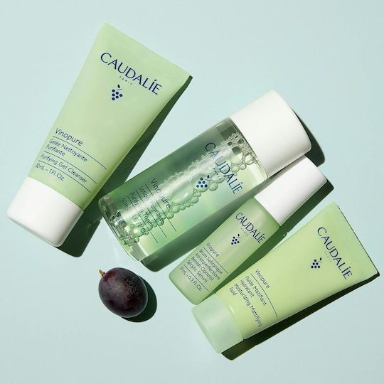 Caudalie Vinopure Blemish Control Salicylic Starter Kit Travel Set for Moisturizing 4 Pieces