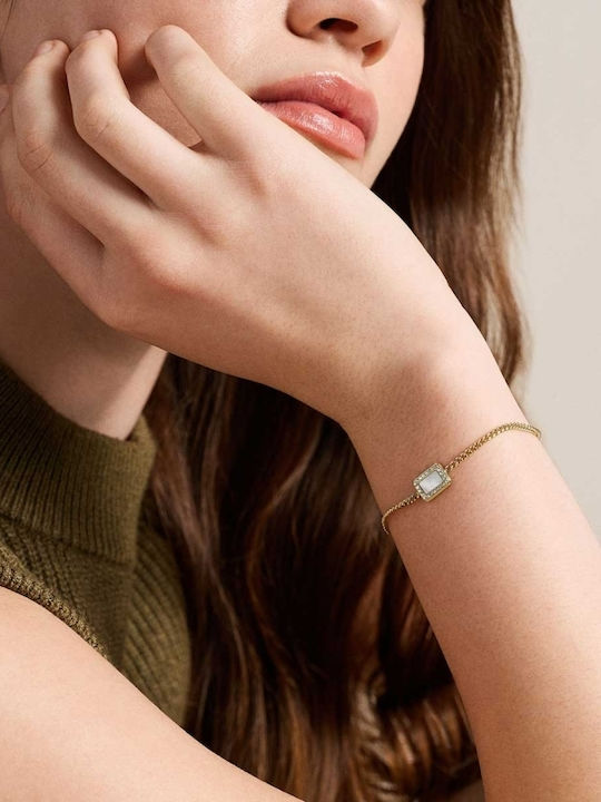 Fossil Brățară Pentru Femei Din Oțel Plăcat Cu Aur 19cm