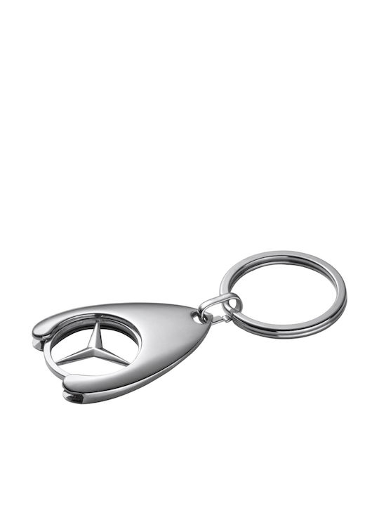 Set 2 Brelocuri Mercedes-Benz Metalice Design Elegant Inele Pentru Chei Aurii Argintii 7,5 Cm/9 Cm