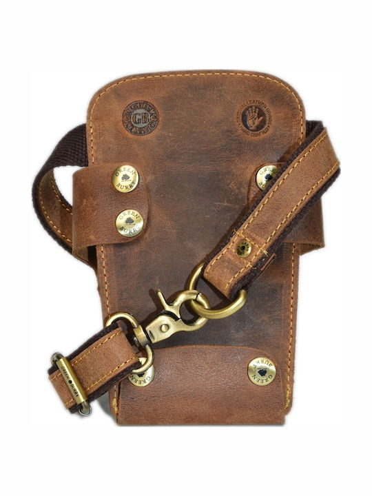 Geantă bărbătească de umăr / tip crossbody din piele Bej