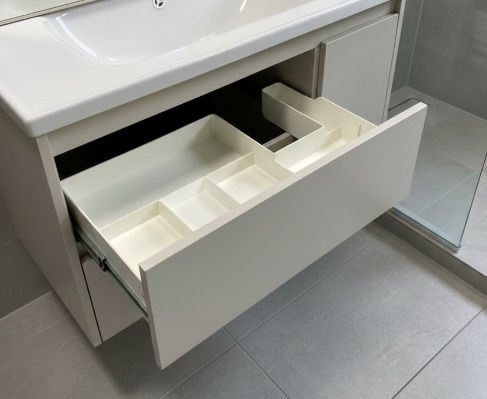 Polihome Πάγκος χωρίς Νιπτήρα Μ80xΒ47xΥ45cm Μπεζ