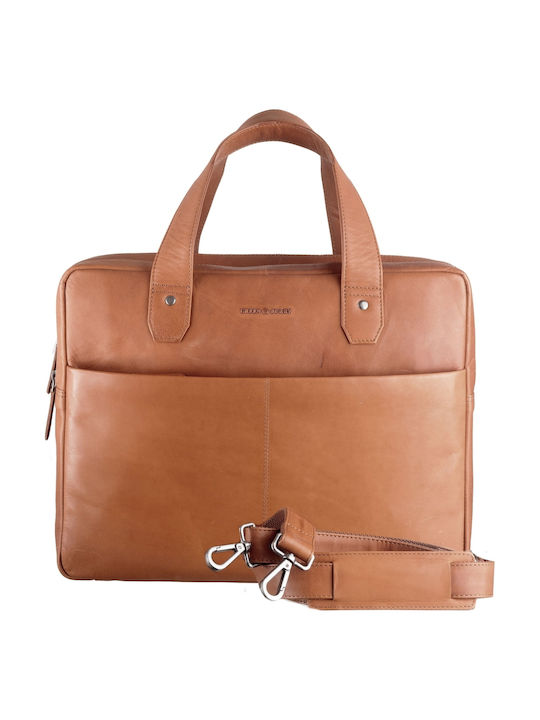 Geantă bărbătească de umăr / crossbody din piele Bej