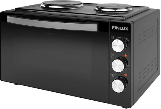 Finlux Ηλεκτρικό Κουζινάκι 45lt με 2 Εστίες Μαύρο