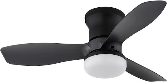Globo Lighting Deckenventilator mit Leuchte Schwarz