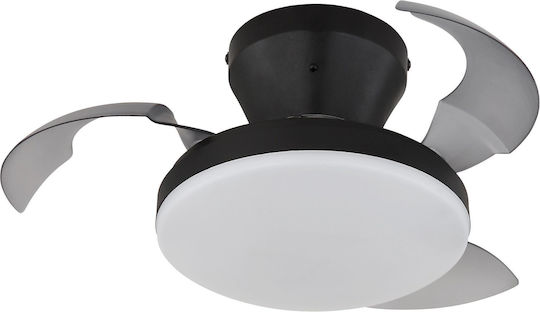 Globo Lighting Таванен вентилатор с осветление Черен