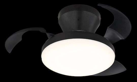 Globo Lighting Таванен вентилатор с осветление Черен
