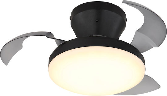 Globo Lighting Таванен вентилатор с осветление Черен