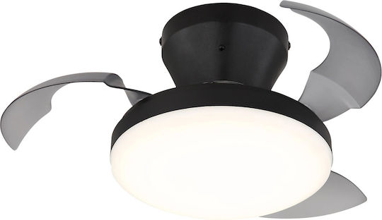 Globo Lighting Таванен вентилатор с осветление Черен