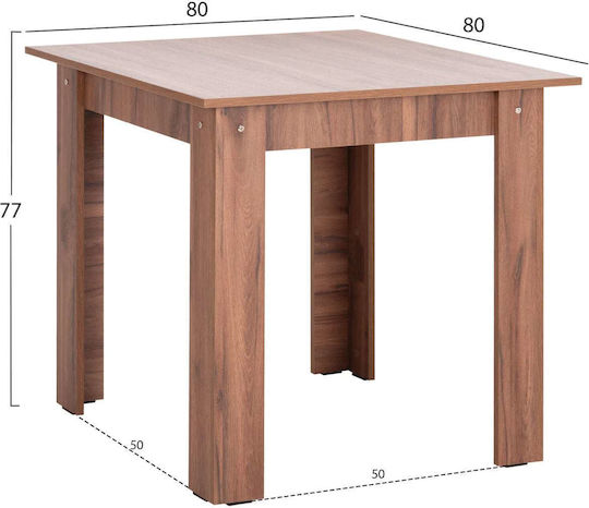 Square Kitchen Table Walnut