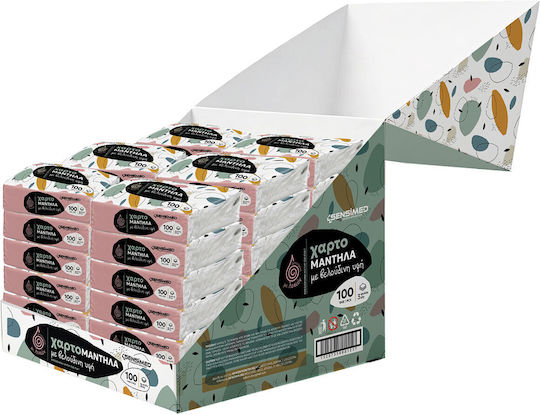 Sensi Gesicht Papiertaschentücher Samtige Textur Getränkt mit Lotion Box 36 X 100 Stück