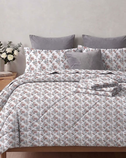 Olia Home Set super king 220x240 cm Floral 3 bucăți