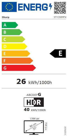 Sharp Smart TV 32" Full HD LED 32HF2265EW HDR (2025) 32HF2265EW