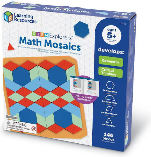 Learning Resources Explorers Math Mosaic STEM Εκπαιδευτικό Παιχνίδι για 5+ Ετών LER9470 (EN)