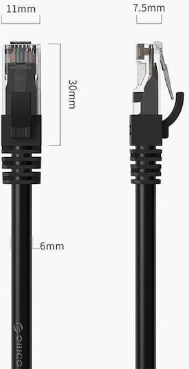 Orico Директно Свързване На Мед Кат.6 (Gigabit) Мрежов Кабел Ethernet Външен 40м Черен