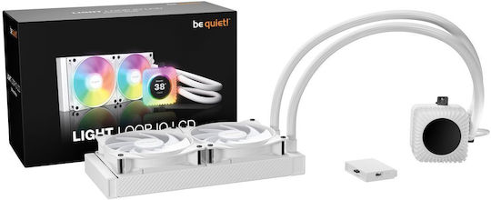 Be Quiet Light Loop IO LCD Υδρόψυξη AIO CPU με 2 Ανεμιστήρες 120mm και ARGB Φωτισμό Λευκή