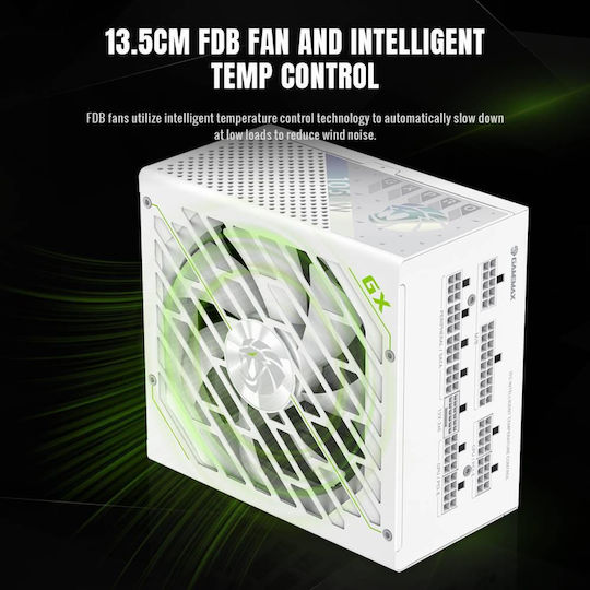 GameMax GX PRO 1050G 1050W Λευκό Τροφοδοτικό Υπολογιστή Full Modular 80 Plus Gold