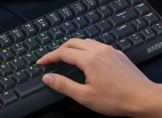Marvo Saber 65W KG965W Ασύρματο Gaming Μηχανικό Πληκτρολόγιο 65% με RGB φωτισμό (Αγγλικό US)