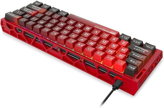 Redragon Venom K753 HE Gaming Mechanical Keyboard 60% with Magnetic Switches and RGB Lighting International English Red