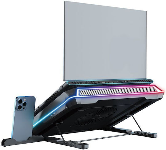Conceptronic THYIA04B Cooling Pad for Laptop up to 19" with 1 Fan and Silver Lighting