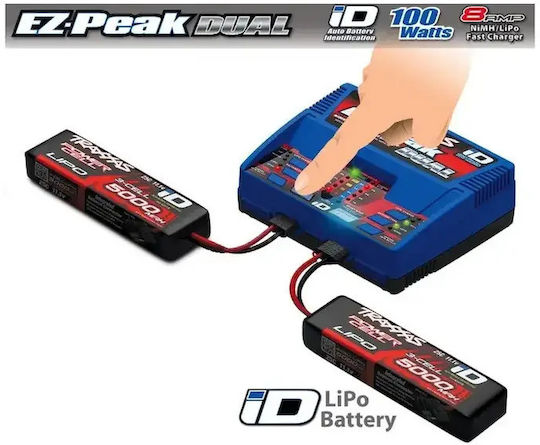 Ez-peak Dual Charger Pack 2 X 5000mah 3s Lipo 2872x Traxxas