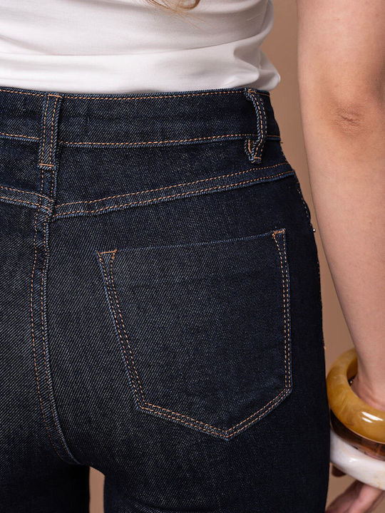 Elise Pantaloni Jean Damă Cu Talie Înaltă Cu Pantaloni Evazați În Croială Slim