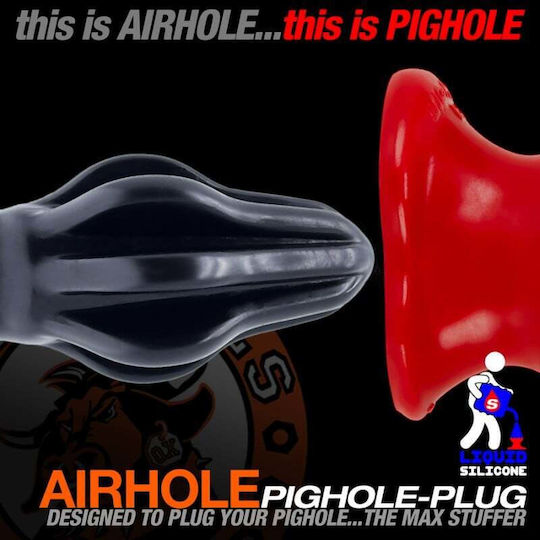 Oxballs Airhole Пернат Червен Анален Щепсел Червен-м