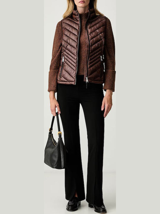 Damen Pullover Caramel/Espresso