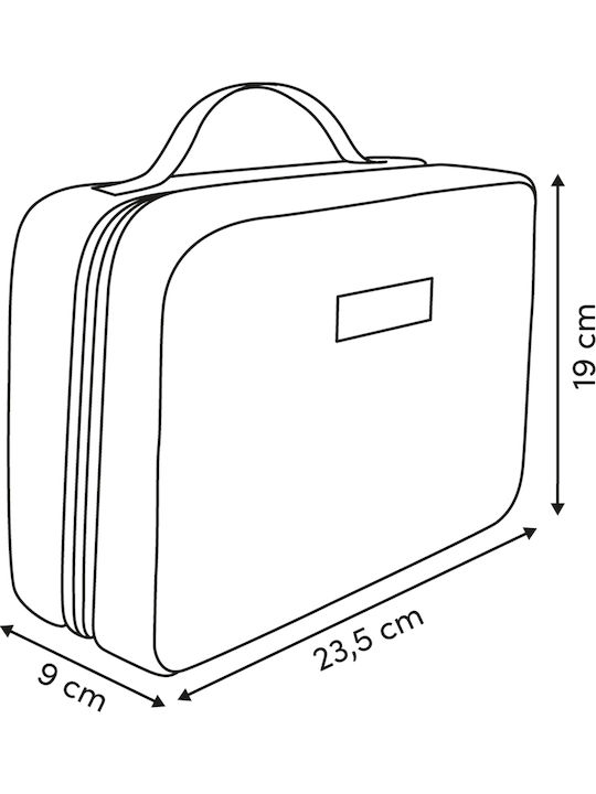 Toiletry Bag Cosmetics 23.5x9x19 F-v Mellia 213596 Beige 23.5x9x19