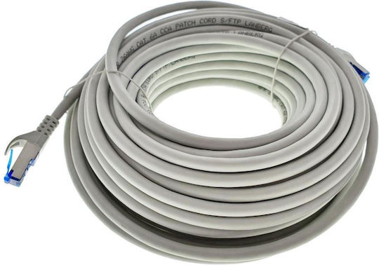 Lanberg S/FTP Cat.6a (Gigabit) Καλώδιο Δικτύου Ethernet 20m Γκρι