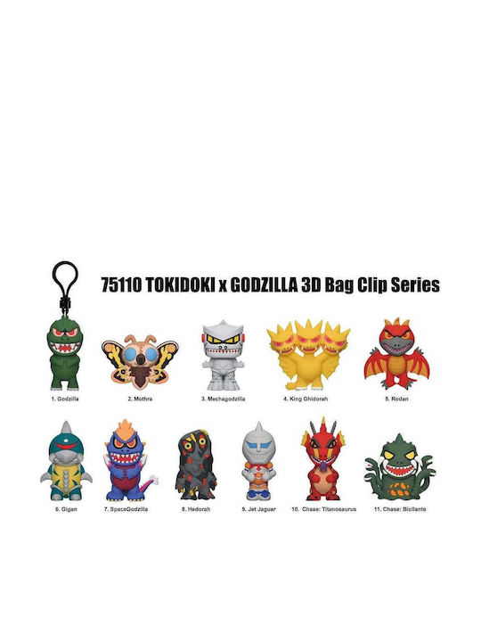 Tokidoki X Godzilla 3d Foam Bag Clips Display 24