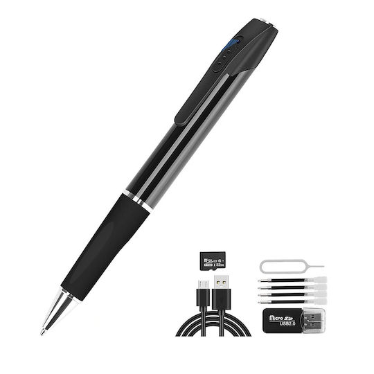 Spionagekamera Stift 1080p mit Speicherkartensteckplatz