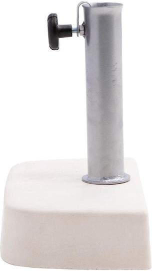 Naterial Βάση Ομπρέλας Τσιμεντένια White 42x23.5x9cm