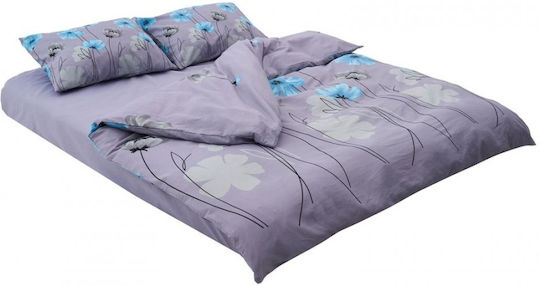Heinner Set Husă pentru pilotă 100% bumbac 180x200cm Semidublă cu față de pernă și 1 cearșaf Carol
