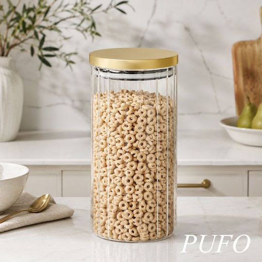 Jar for Pasta Cereals Sugar Coffee with Lid Glass 950ml
