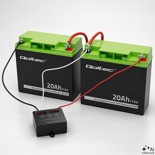 Qoltec Voltage Balancer 24 V Batteries 2 X 12 V 5 A Lifepo4 Agm Gel Led