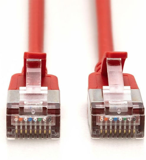 Digitus F/FTP Cat.6a (Gigabit) Καλώδιο Δικτύου Ethernet 3m Κόκκινο 10τμχ