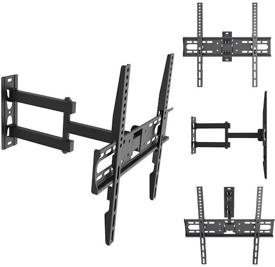 Maclean Energy MC-191 Βάση Τηλεόρασης Τοίχου έως 55" και 30kg Μαύρο