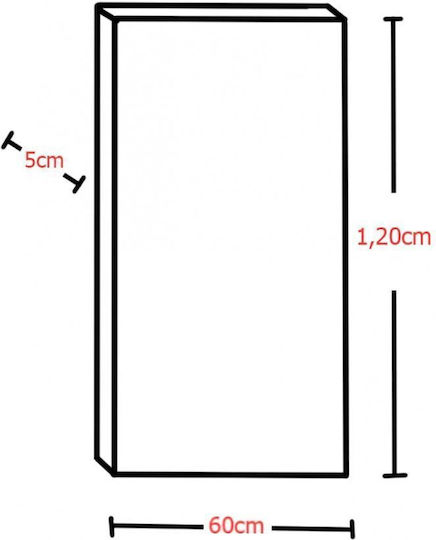 Audiodesigner Rect Sound Absorbing Panel 1 Piece 120cm x 60cm x 50mm in Grey Colour