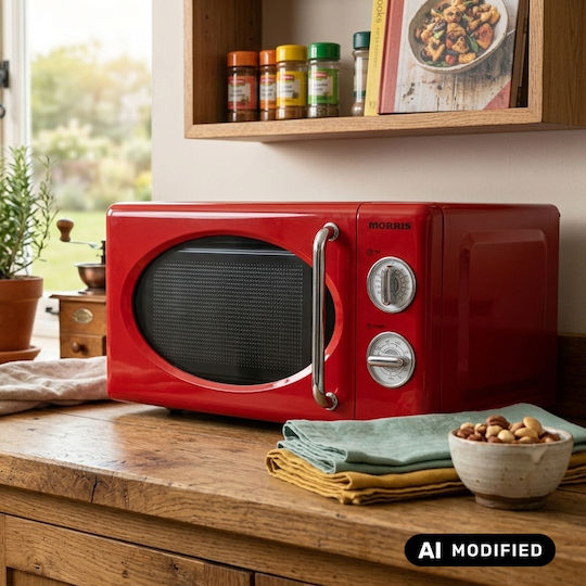 Morris Cuptor cu microunde cu Grill 20lt Roșu
