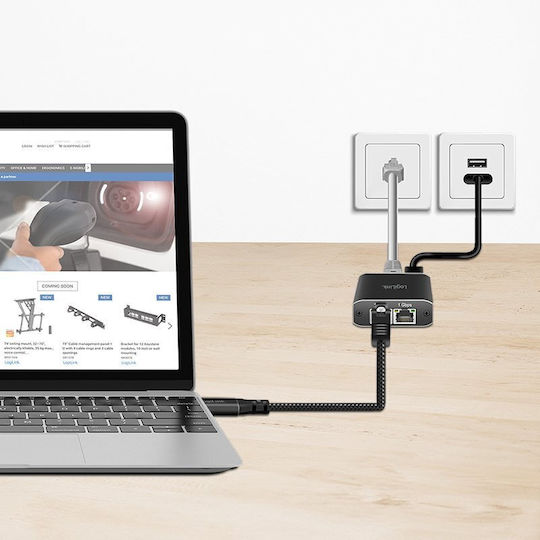 LogiLink USB 3.0 Cable USB-A male - RJ45 Μαύρο 5m CU0404