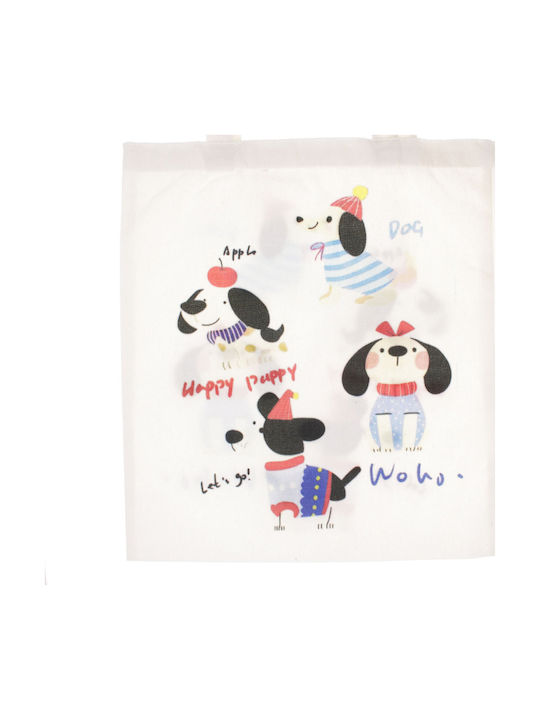 Geantă De Bumbac Pentru Cumpărături Mărime 35x38 Cm ButicCochet Design Căței Bej Gnd1124 Geantă De Bumbac Pentru Cumpărături Mărime 35x38 Cm ButicCochet Design Căței Bej Gnd1124